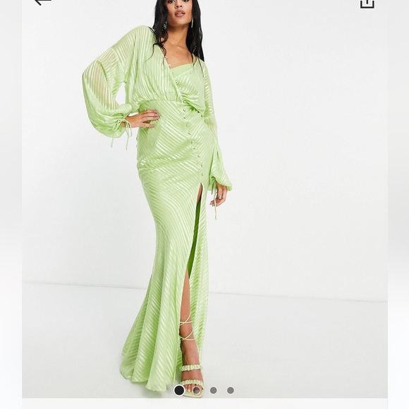ASOS | Dresses | Asos Tall Lime Green Maxi Dress Nwt | Poshmark